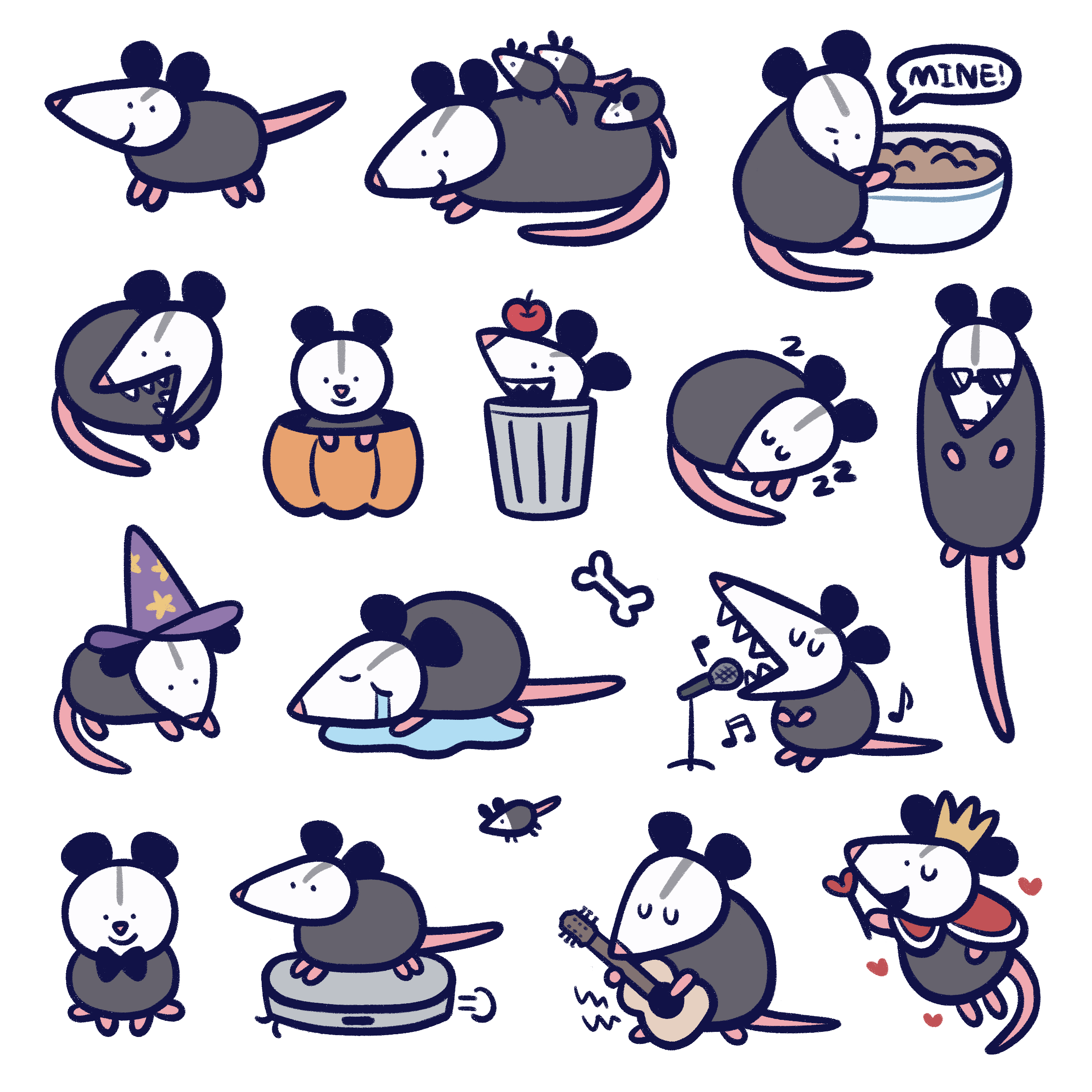 주머니쥐스티커